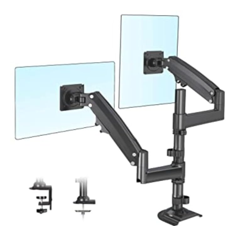 Gas Strut LED Monitor Desk Arm with Laptop Tray 360 Degree Swivel tilt (High Rise) - Image 6