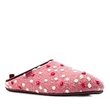  Andres Machado Unisex Hausschuhe für Damen und Herren für Sommer und Winter - Slipper/Pantoffeln Dynamic - Oberteil aus Wolle und Filz, Pink Gepunktet, 40 EU