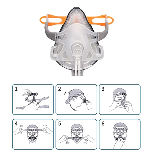 Capa Facial Completa para Respirador, Almofada de Silicone de Visão Ampla Capa Facial para Respirado