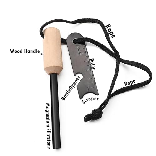 Miyake 4 Pack 5/16 Ferro Rod Fire Starter, Flint and Steel Fire Starter - Image 3