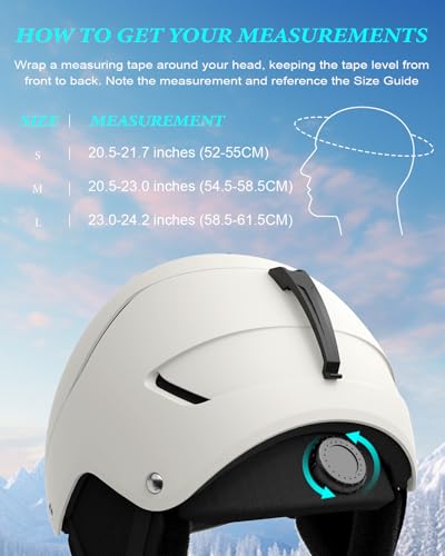 Image of Ski Helmet for Women Men, Safety Certified Snowboard Helmet with Shockproof ABS Hard Shell for Adults & Youth
