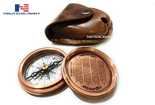 Brújula NauticalMart con Estuche de Cuero Grabado miniatura 2