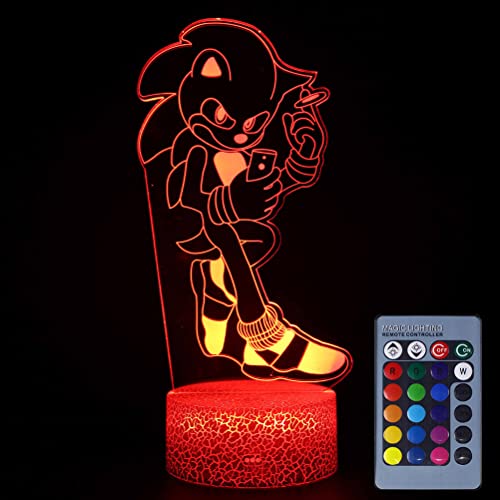 Buntes Nachtlicht 3D Anime Supersonic Night Light Toy mit 16 wechselnden Farben Fernbedienung Schlafzimmer Lampe Geburtstagsgeschenke für Kinder Cover