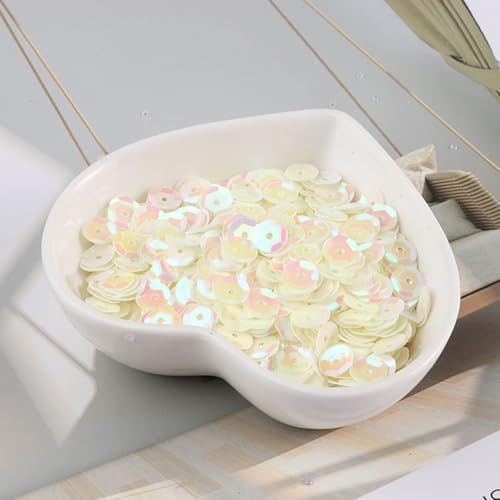 7500 PCS 4MM Cup Sequins, Bulk Beige White Loose Cup Sequins for ...