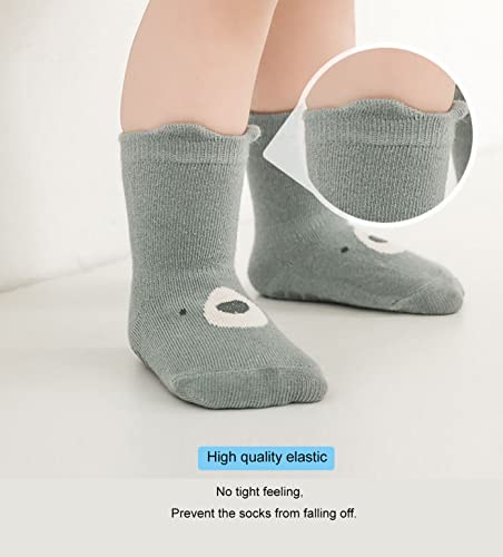 Baby Non-skid Socks Toddler Infant Boys Girls Non Slip Socks with Grips Anti-Slip Crew Socks3