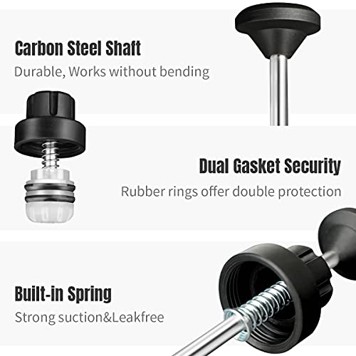 Thorstone 200cc Automotive Fluid Extractor Pump, Manual Oil Change Syringe with 2pcs 22cm PVC Suction Tubes - Image 6