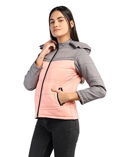Image of CHKOKKO Women's Winter Quilted Jacket BabyPeach XL
