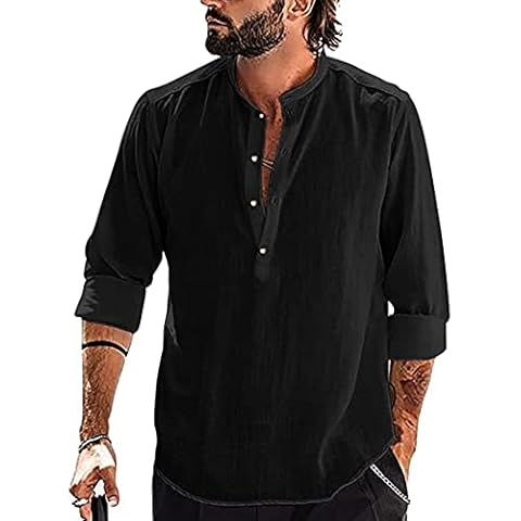 YAOBAOLE Chemise en Lin Homme Cover