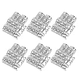 BCOATH 120 Unidades Conjunto de Pinzas Cabello Alta Elasticidad y Diseño de Metal Plateado, Accesorios para Rastas y Puños para Trenzas Ideales para Cambios Rápidos de Estilo y Festivales
