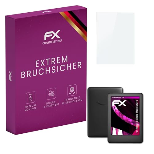 atFoliX Plastic Glass Protective Film compatible with Amazn Kindl Model 2019 Glass Protector, 9H Hybrid-Glass FX Screen Protector