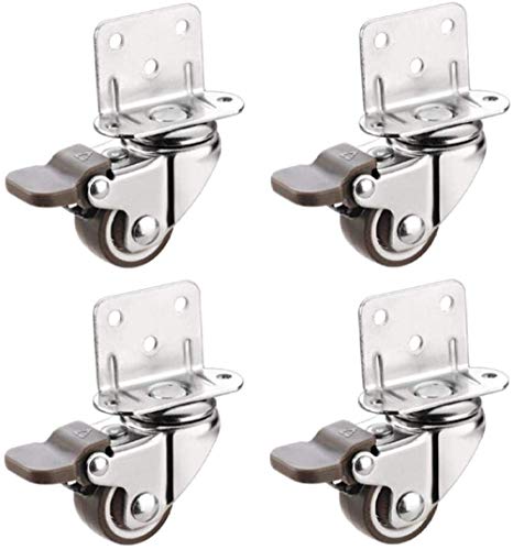 Roulette pivotante X4 caoutchouc 1.25in pour stabiliser et déplacer un meuble