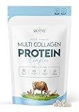 Multi Collagen Protein Capsules - 120 Count - Types I, II, III, V & X - Hydrolysed Grass Fed Bovine, Wild Caught Marine & Free-Range Chicken, Made with Hyaluronic Acid & Vitamin C by Revive Naturals
