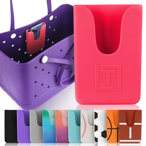 Tributary Brands - Pink Phone Holder for Bogg Bag and Simple Modern Bag - Made of Silicone and Fits All Phone Sizes