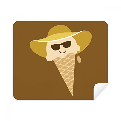 Hat Glasses Head Sweet Ice Cleaning Cloth Screen Cleaner 2pcs Suede Fabric