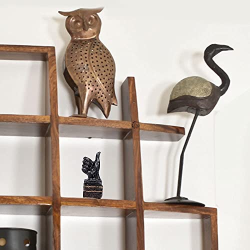 Image of SHRI MINTU'S ART Solid Sheesham Wood Wall Mounted Floating Book Shelf for Living Room | Wooden Wall Shelf Display Rack with Multiple Open Shelves for Home Decor & Office | Bathroom Shelf | Brown Color