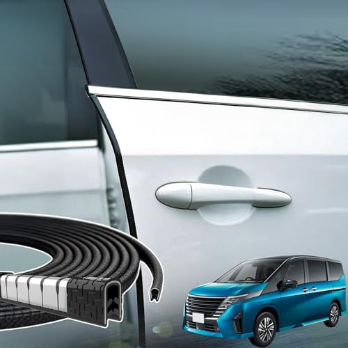 YouCar 日産 セレナ C28 e-POWER 車 ドアモール エッジプロテクター エッジモール ガード プロテクター U字型 傷防止 保護 騒音低減 衝突防止 自由カット可能 5m × 2本セット ステンレス鋼 フェンダー 外装 キズ バンパー ドレ