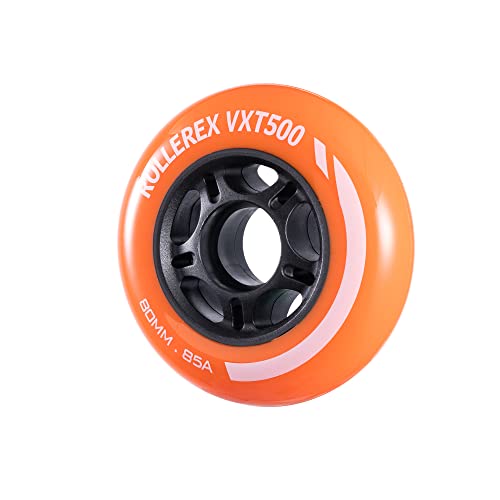 Rollerex Vxt500 Inline Skate Wheels (8-Pack) (Various Size & Color Options Available) (Sunrise Orange, 80Mm) -Indoor Outdoor- Intended For Roller Blade Wheel Replacement #TOP1