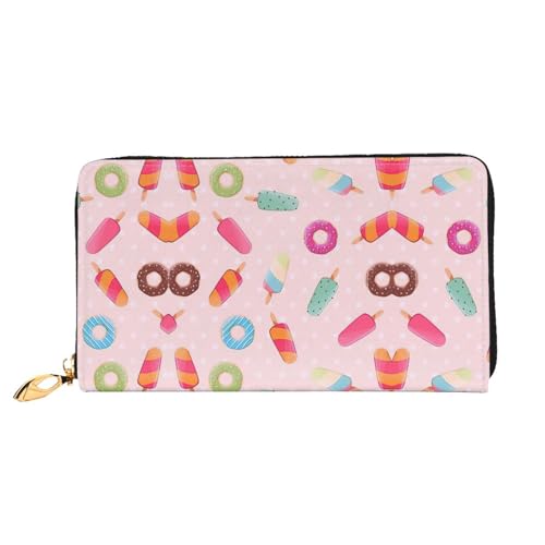 Pochettes de voyage en cuir à motif crème glacée pour vos vacances