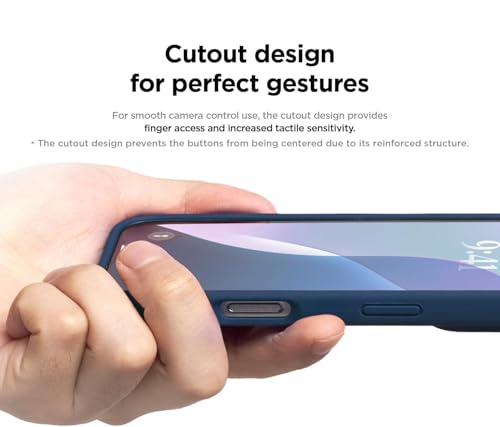 Image of SBMS Liquid Silicone Case for Apple iPhone 16 6.1-Inch, Silky-Soft Touch Full-Body Protective Phone Case, Shockproof Back Cover Case Pouch for iPhone 16 (Navy Blue)