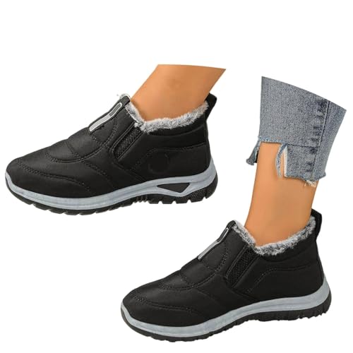 Generisch 2025 Botas de nieve de mujer para invierno, aislantes térmicos, cómodas, forradas, para actividades al aire libre en clima frío Mujer O Zapatos, Negro , 39 EU