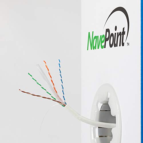 NavePoint Cat6 Plenum Jacket, 1000ft, Blanco, Cable Ethernet Bulk miniatura 4