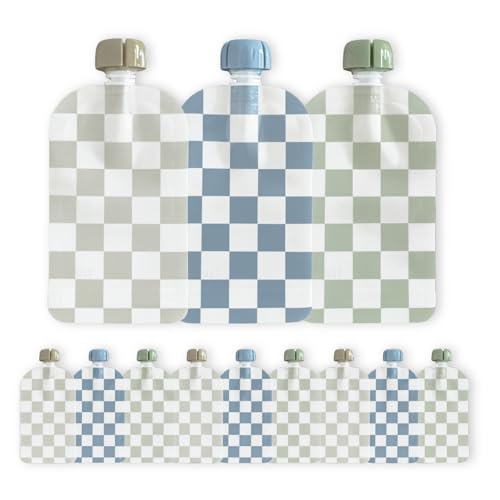 Hippypotamus Reusable Baby Food Pouches for Toddlers - BPA Free Food Grade - Dishwasher & Freezer Safe - Baby Food Containers - Refillable Squeeze...