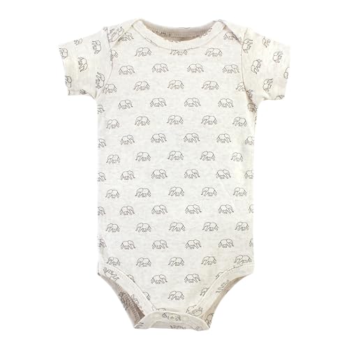 Image of Hudson Baby Unisex Baby Cotton Bodysuits, Going On Safari 5-Pack, 3-6 Months