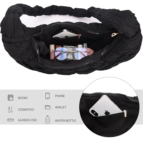 Puffer Crossbody Bags for Women Luna Hobo Bags Quilted Carryall Shoulder Bag3