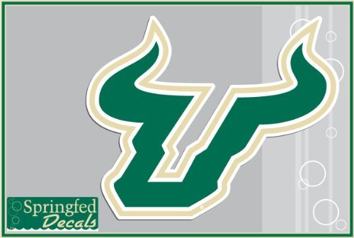 USF BULLS BULL HORNS LOGO 8" Vinyl Decal #1 South Florida Car Truck Sticker