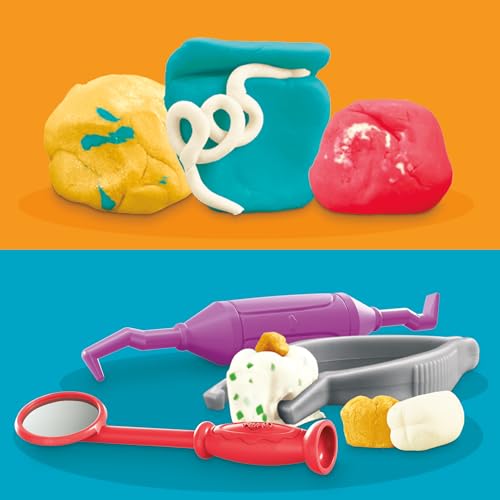 Play-Doh Drill 'n Fill Dentist Toy for Kids 3 Years and Up, 6 Cans, 10 Tools - image 9