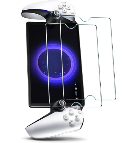 【2枚入り】PS Portal用 超硬質9Hガラスフィルム Jutze(U茨) PlayStation Portal フィルム アンチグレア | 指紋防止 PSP 液晶保護フィルム 強化ガラス | 保護フィルム ラウンドエッジ加工 クリア for Play