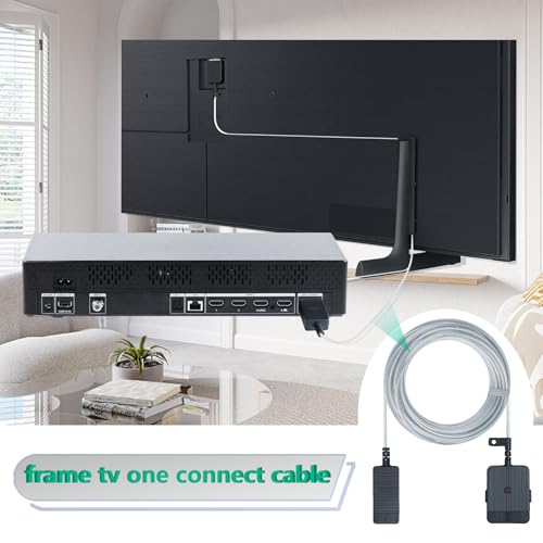 VG-SOCR15/ZA Frame TV Extension Cable Compatible with Samsung 15m/49.2ft QN43-85in LS03FA LS03RAF LS03TAF LS03AAF LS03BAF LS03DAF Q90T Q80R Q90R QLED 4K TVs