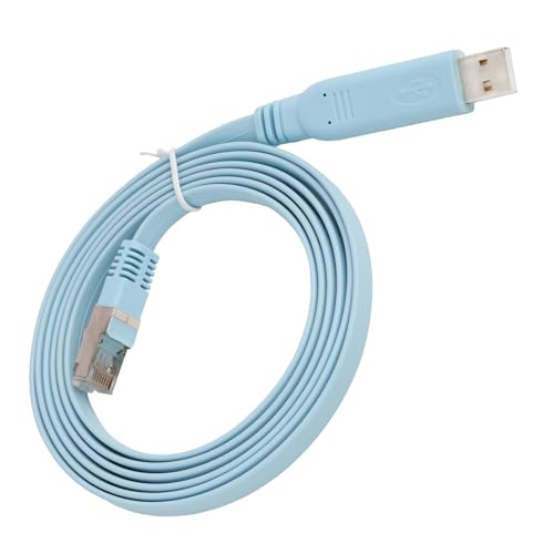 Annlpoy 1 st bärbar usb c till rj45-konsol 1,8 m, usb till nätverkskabel, kompatibel med routrar och switchar, stöder Windows, Linux, Mac OS, RS232 - höghastighetsanslutning