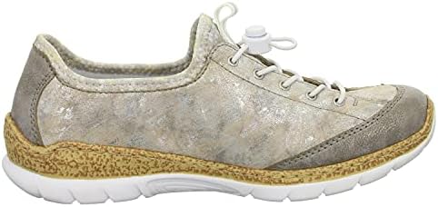 Rieker Hi-Top Trainers Women's N42K6 Low Shoes, Grau, 10 | Image 3