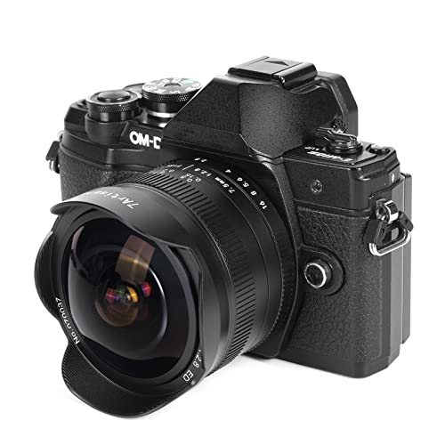 Image of 7artisans 7.5mm f2.8 Mark II APS-C Fisheye Wide Angle Manual Fixed Lens for Panasonic Micro 4 /3 MFT Mirrorless Camera G1 G2 G3 G5 G6 G7 GF1 GF2 GX1 GX7 GM1 GM5 GH1 GH4 GH5 (Black)