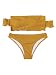SweatyRocks Women's Sexy Bikini Set Solid Color Off Shoulder Bandeau Two Piece Swimsuit Yellow L