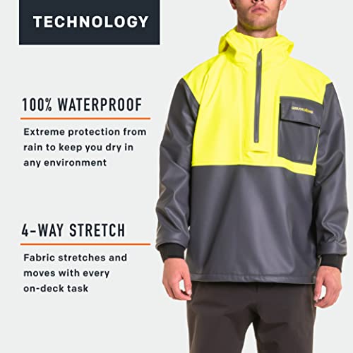 Grundéns Neptune Thermo Anorak Jacket | Durable Waterproof Protection Jacket with Warm Fleece Backer for Fishing Rain Gear3