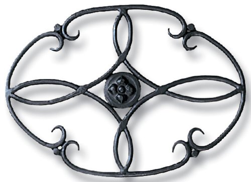 Minuteman International Wrought Iron Trivet, Clover sottopentola da Tavolo in Ferro battuto, Nero