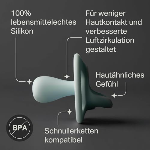 Tommee Tippee Ultraleichter StayPut 0-6m, 4er-Pack, Schnuller, einteiliges Silikondesign – Ansicht 5