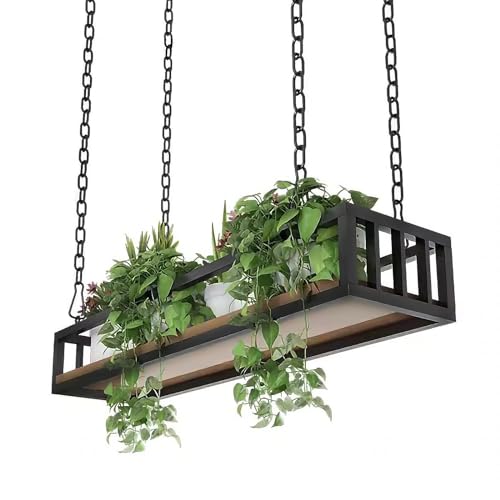Adjustable Heavy Duty Ceiling Mount Shelf - 140cm Hanging Plant Stand for Flower Shop, Living Room Decor, Indoor Planters, Space-Saving Stora Solut