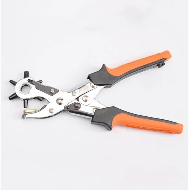Leather craft Punching Pliers Round Hole and Oval Hole Leather Punch for Belts Stitching Perforator Tools|Punching| - - (Color: Oval Labor-saving)