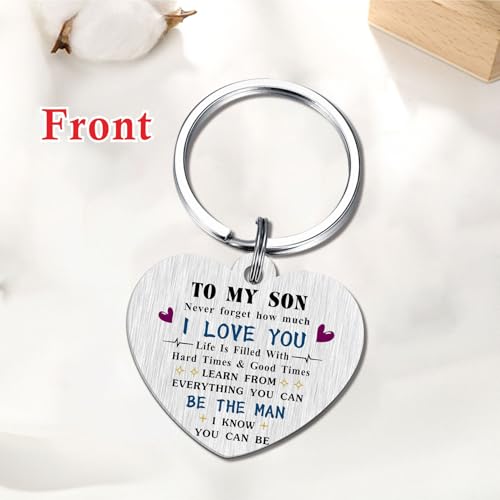 ABNTY-Keychain-for-Son-Inspirational-Gift-for-Son-from-Mom-or-Dad-Engraved-Heart-Shaped-Pendant-with-Love-Encouragement-Son-Birthday-Graduation-or-Christmas-Gift