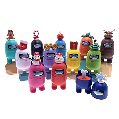 Hot Game Figures Toys PVC Action Figures Model Toys Cake Decorations for Astronaut Space Kill Game Accessories Computer Desktop Dolls Gifts Mesh Gaming Christmas Figures Collection Toy (Xmas Edition)