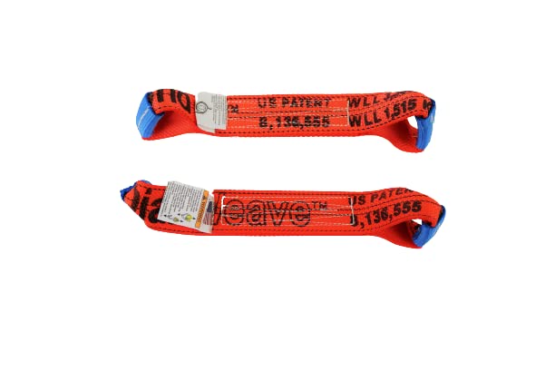 2 Pack of Orange Diamond Weave Dog Bones for Rollback/Flatbed Wrecker Straps
