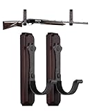 DOMIVKA Gun Rack Wall Mount Rifle Wall Mount Gun Rack and Shotgun Hooks Rifle Shotgun Gun Holder Hangers for Gun Safe As Gifts for Men