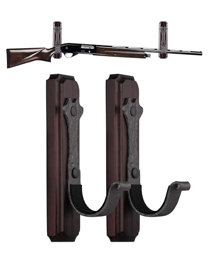 DOMIVKA Gun Rack Wall Mount Rifle Wall Mount Gun Rack and Shotgun Hooks Rifle Shotgun Gun Holder Hangers for Gun Safe As Gifts for Men