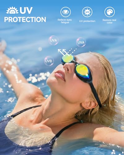 Aegend Flat Lens Swim Goggles, Anti-Fog Swimming Goggles, No Leak Anti-UV Pool Goggles for Adult Men Women Youth - image 7