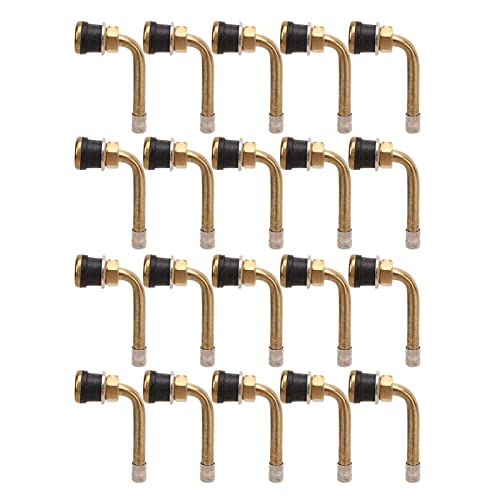 Extensión de vástago de válvula de neumático de Cobre, 20 uds., válvula con Doblez de 90 Grados Resistente a rayones para Remolque de camión, Autocaravana y vehículo recreativo con