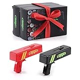 2 Pack Guns Beer Bottle Opener Launcher Shooter Funny Shoots Gun Beer Gifts Fathers Day Beer Cap Bottle Opener for Creative Game,Family Party,Bar,Outdoor Barbecue,Plastic(Black&Red)