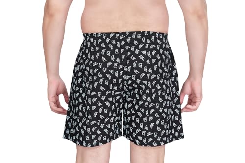 Image of Nermosa Men's Cotton Printed Soft Regular Boxer Shorts | Pack of 2